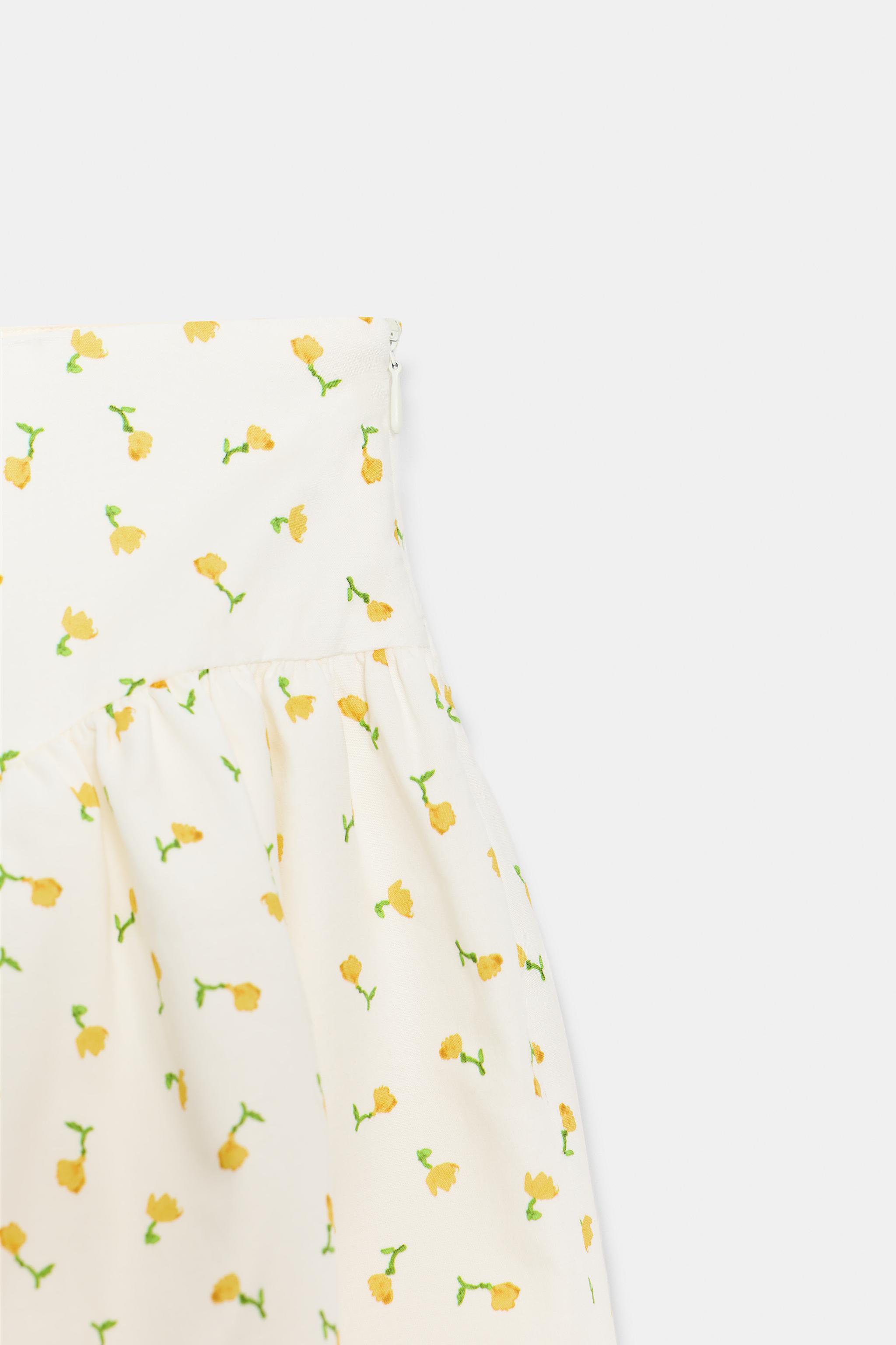 FLORAL POPLIN MINI SKIRT